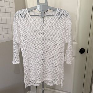 Chico's White Crochet Women's Blouse